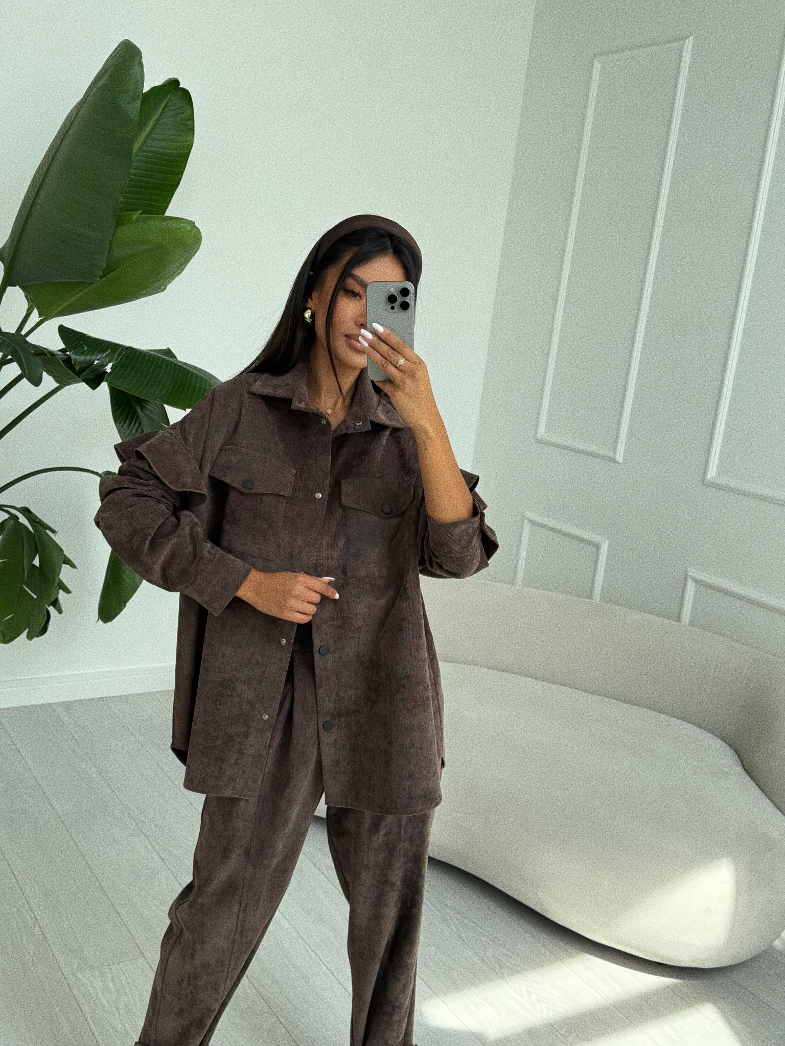 Koszula Sztruksowa Czekoladowa zdjęcie 1