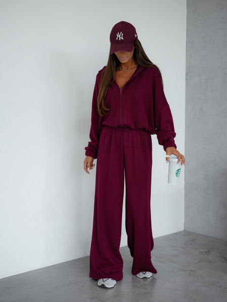 Komplet sweterkowy Agatha Bordowy zdjęcie 3