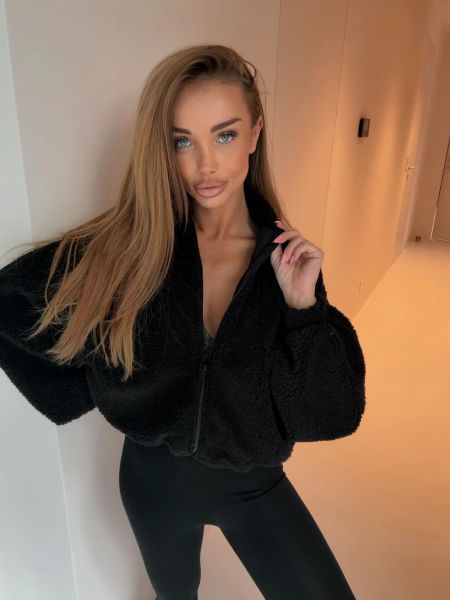 Bluza Teddy Z Miękkiego Misia Czarna zdjęcie 1