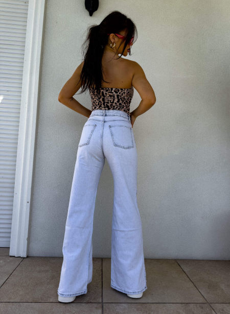 Spodnie Mom Fit Jeansowe By Me Jasny Niebieski zdjęcie 2