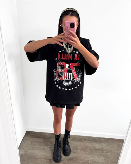 T-shirt Orzeł Lamilla Czarny zdjęcie 4