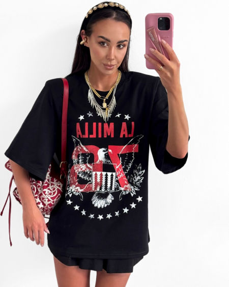 T-shirt Orzeł Lamilla Czarny zdjęcie 1