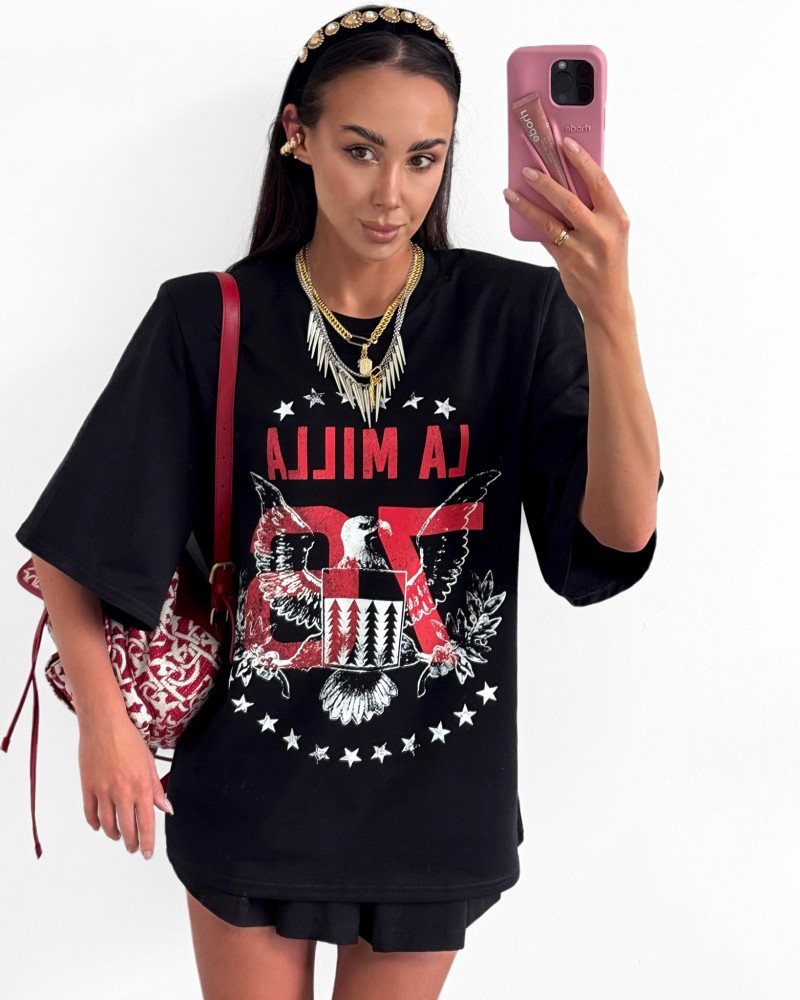 T-shirt Orzeł Lamilla Czarny zdjęcie 1